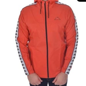 Kappa Banda Dawson Red Lightweight Zip Up Windbreaker Jacket Size Medium